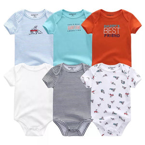 Baby Boys 6 Piece Bodysuit Set