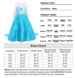 Girls Princess Elsa Costume and Accessory Set